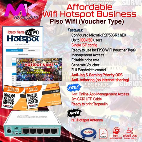Start PISO WIFI Business using Mikrotik and Automatic Voucher .